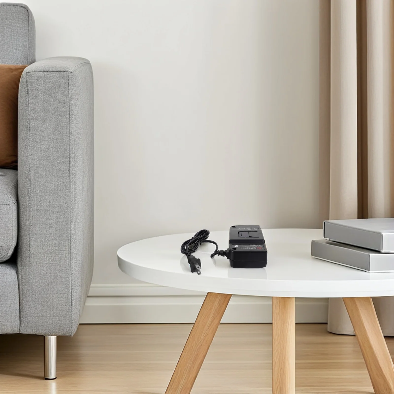 

1Set Power Adapter Exquisite Workmanship Portable Design for Black Us Plug Compatible with Most Electronic Devices