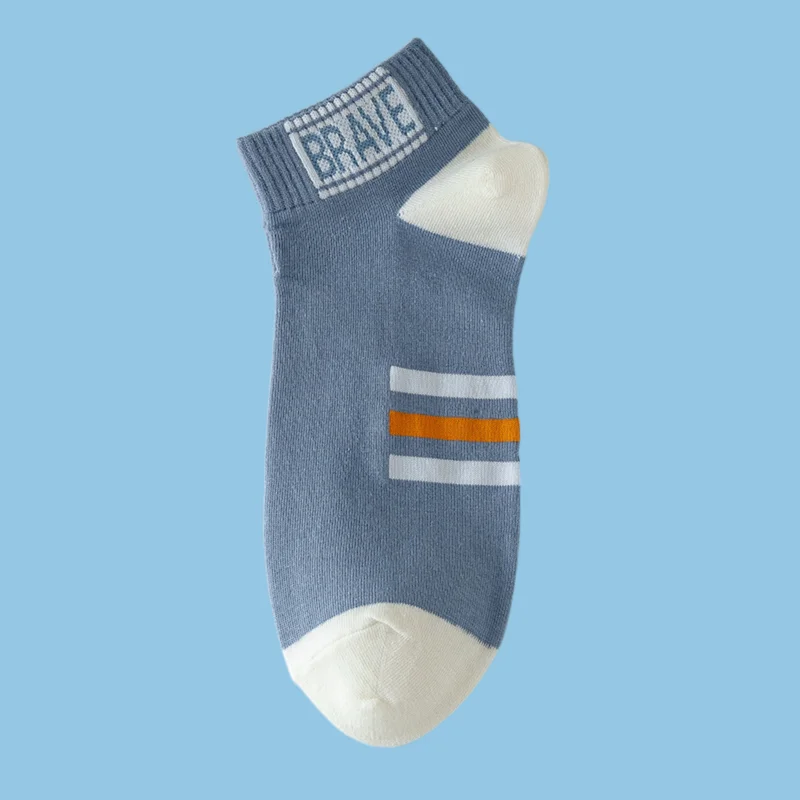 Chaussettes d'été en coton pour hommes, tube court, évac80-l'humidité, mince, marée de sport, nouvelle mode, 2/5 paires