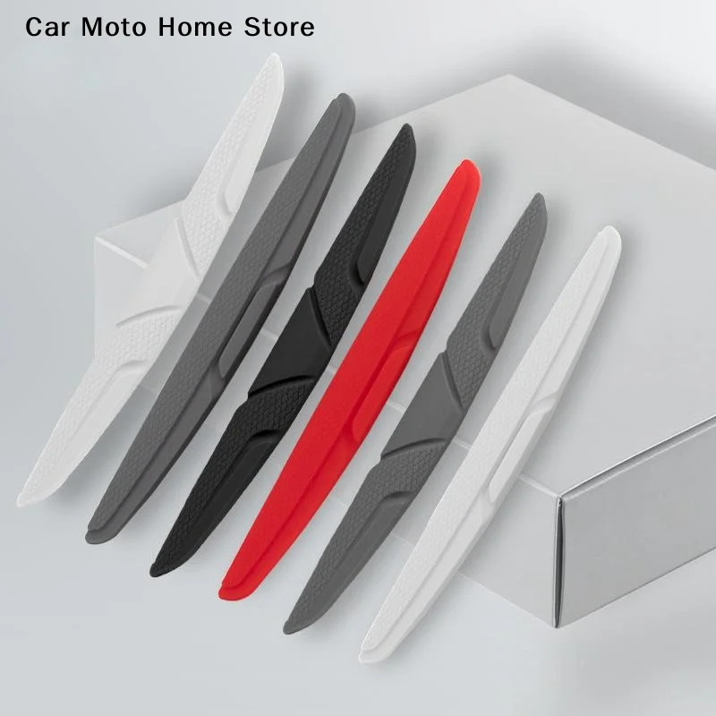 

4Pcs Car Door Edge Anti-collision Protector Bar Stickers Silicone Car Side Protection Guards Rear View Mirror Bumper Protector