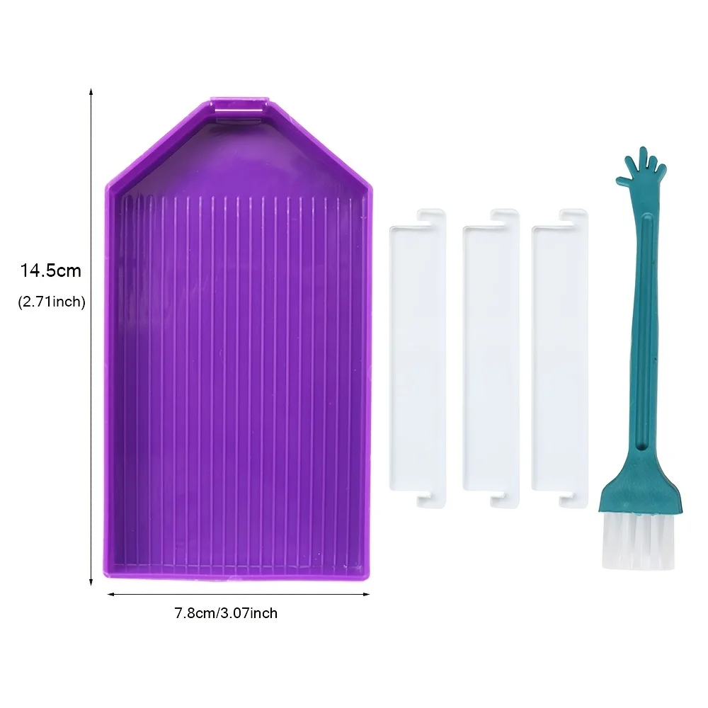 1pc Random Color 5D DIY Diamond Painting Cross Stitch Multi Purpose Tool Dividing Drilling Plate With Slot Storage Box Baffle