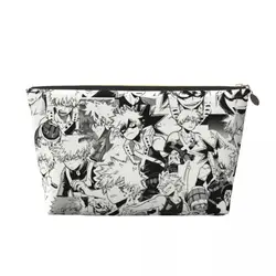Custom My Hero Academia Travel Toiletry Bag Manga Katsuki Bakugo Izuku Midoriya Makeup Cosmetic Beauty Storage Dopp Kit