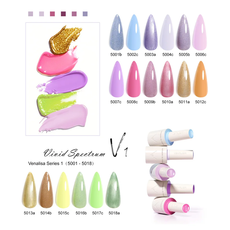 Esmalte en gel Venalisa 1 pieza blanco lechoso semitransparente libre de HEMA UV LED gel de uñas pincel suave redondo pigmento 4