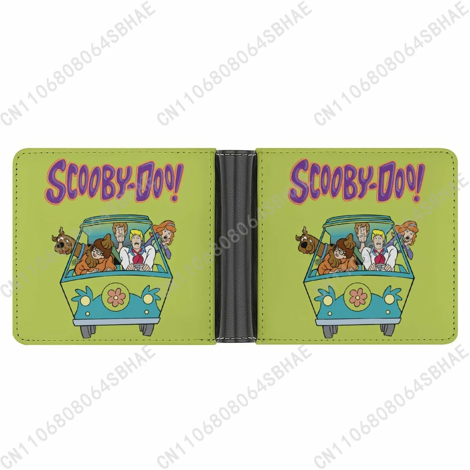 

S-Scooby D-Doo Trendy Leather Wallet Teenage Girls Boys Personalized Slim Credit Card Holder Small Purse School Daily Use