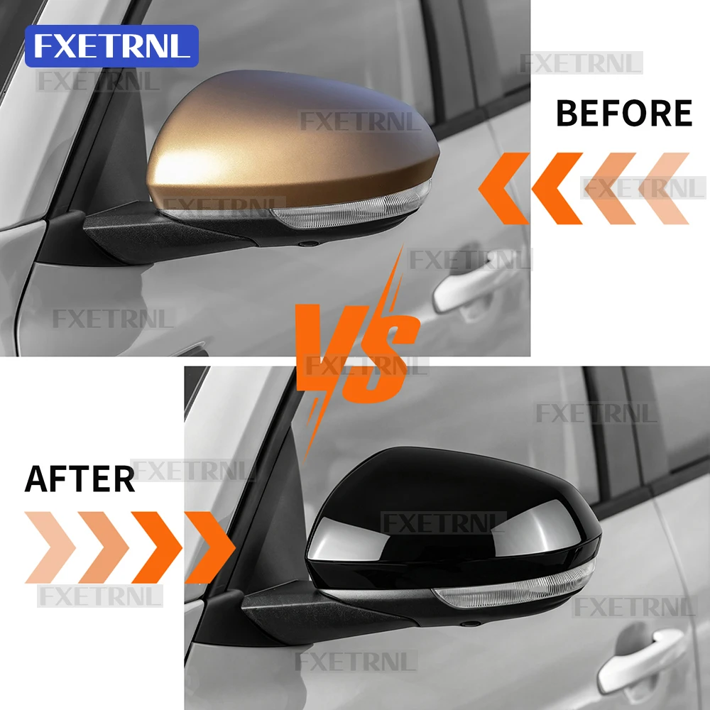For Dacia Duster 2018-2027 Bigster 2025-2027 Jogger 2022-2027 Car Gloss Black Carbon Fiber Rearview Mirror Cover Trim LHD RHD