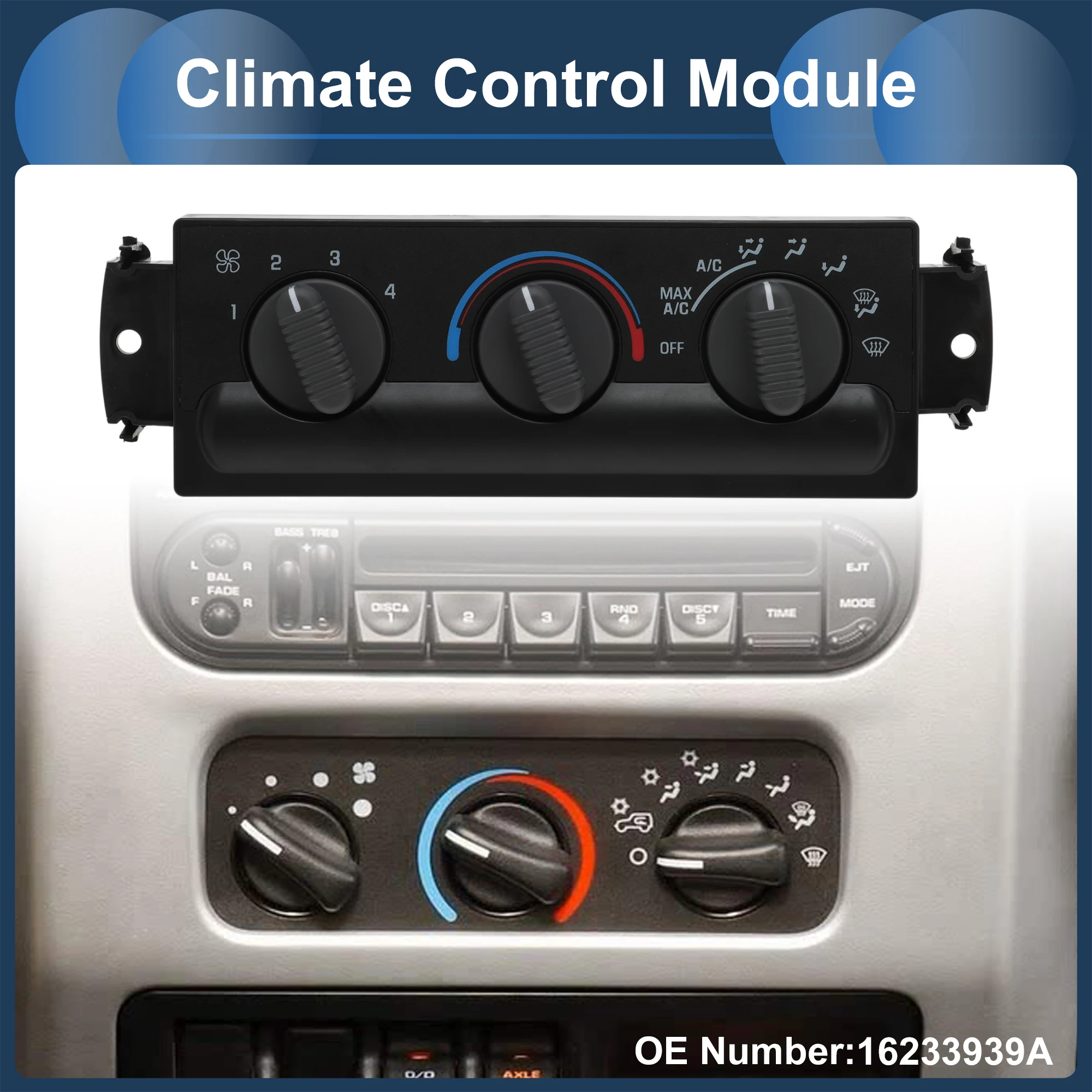 UXCELL No.16233939A クライメートコントロールモジュール シボレー S10 GMC ソノマ用