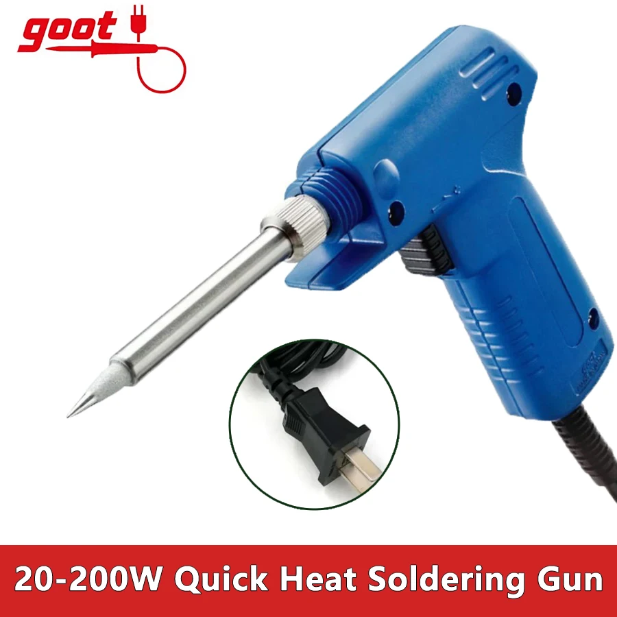 

GOOT TQ-77 220-240V Quick Heat Soldering Gun 20-200W Pistol Type Welding Iron General Electronics Soldering Iron Repair Tools