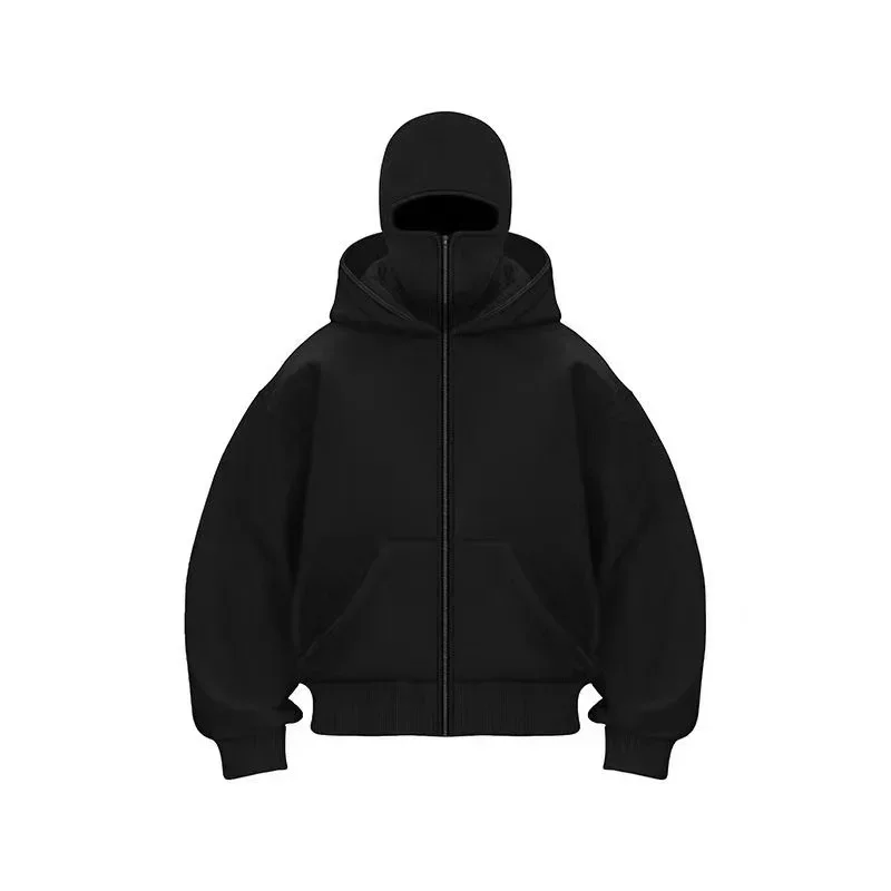 2026 Doppelhüte mit Kapuzen und Reißverschlüssen, Unisex, geeignet für Frühling, Herbst und Winter, Freizeitkleidung, bequemer Herren-Hoodie