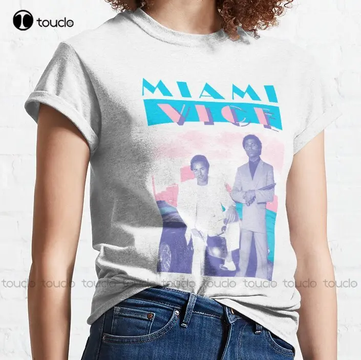 Miami Vice Classic T-Shirt Baseball Shirts Custom Aldult Teen Unisex Digital Printing Tee Shirts Xs-5Xl Breathable Cotton Unisex