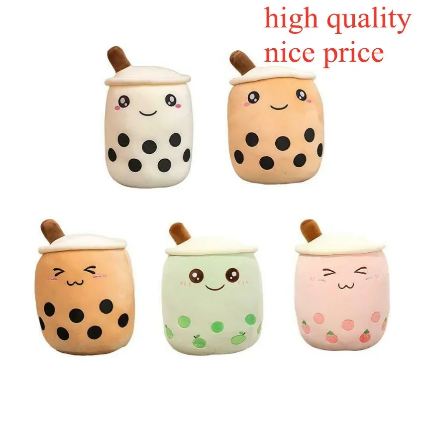 Bubble Tea Plush Toy Boba Plush Milk Boba Tea Plush Cup Shaped Pillow Real Life Food Stuffed Soft Back Cushion Kid Birthday Gift