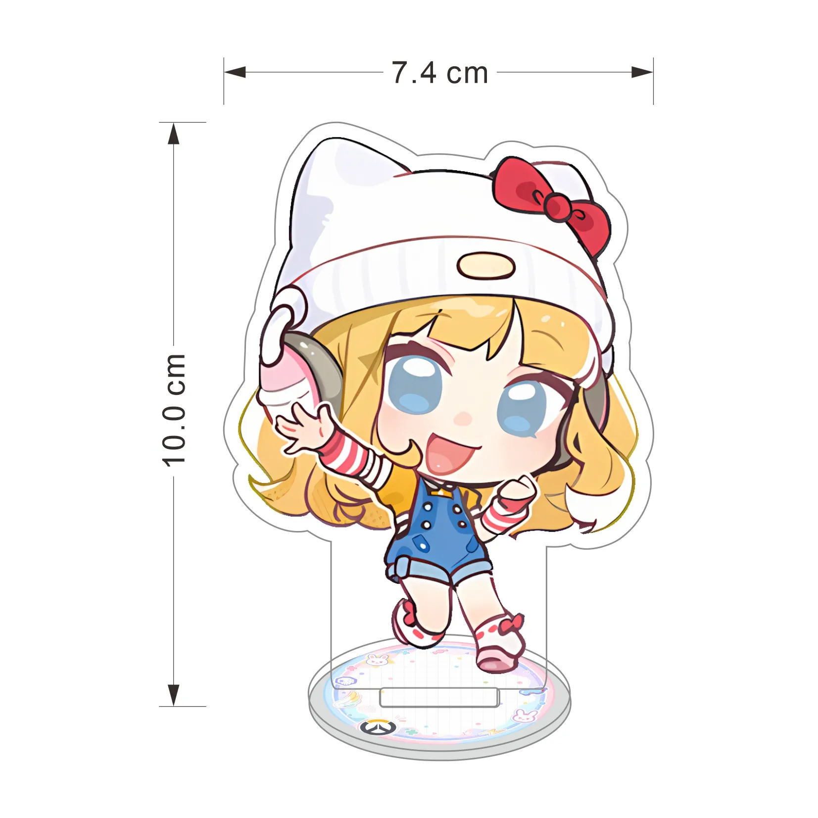 10cm Overwatch Acrylic Stand Q Chibi Keychain Desk Decor D.Va Mercy Kiriko Juno Kuromi  Widowmaker Lucio Game Figure Fan Gift view 2