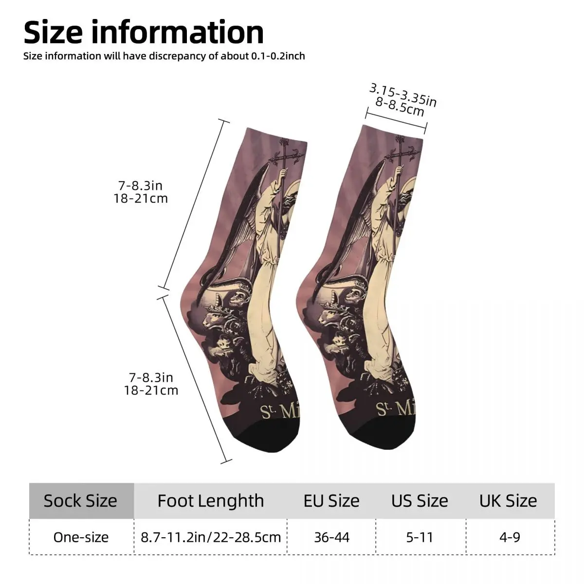 The Archangel Michael Sock Printed Man Polyester