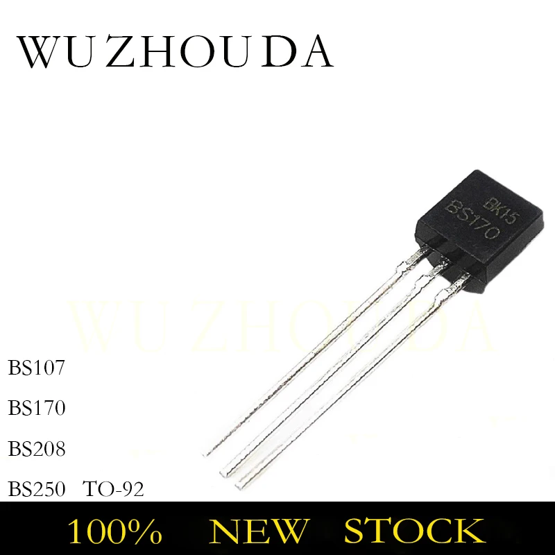10PCS BS170 TO-92 BS170 BS107 BS250 BS208 TO-92 N-CH MOS TRANSISTOR NEW STOCK