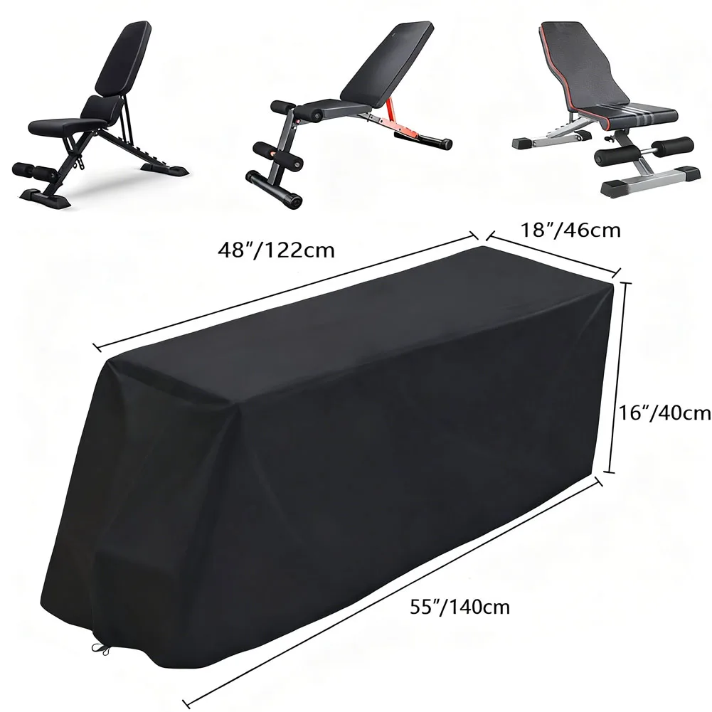 

Exercise Weight Bench Cover Waterproof Protective Cover with Ventilation Window and Secure Drawstring Fits 140L 46W 40H CM