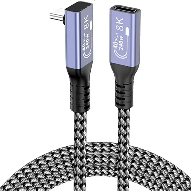 270B USB C Cable extensión 40Gbps Transferencia datos PD240W Potencia con soporte video 8k60Hz compatible para