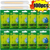 50/100PCS Fishing Glow Stick 4.5*37mm/ 3.0*25mm Fishing Float Fluorescent Lightstick Light Night Float Rod Lights Fishing Tackle