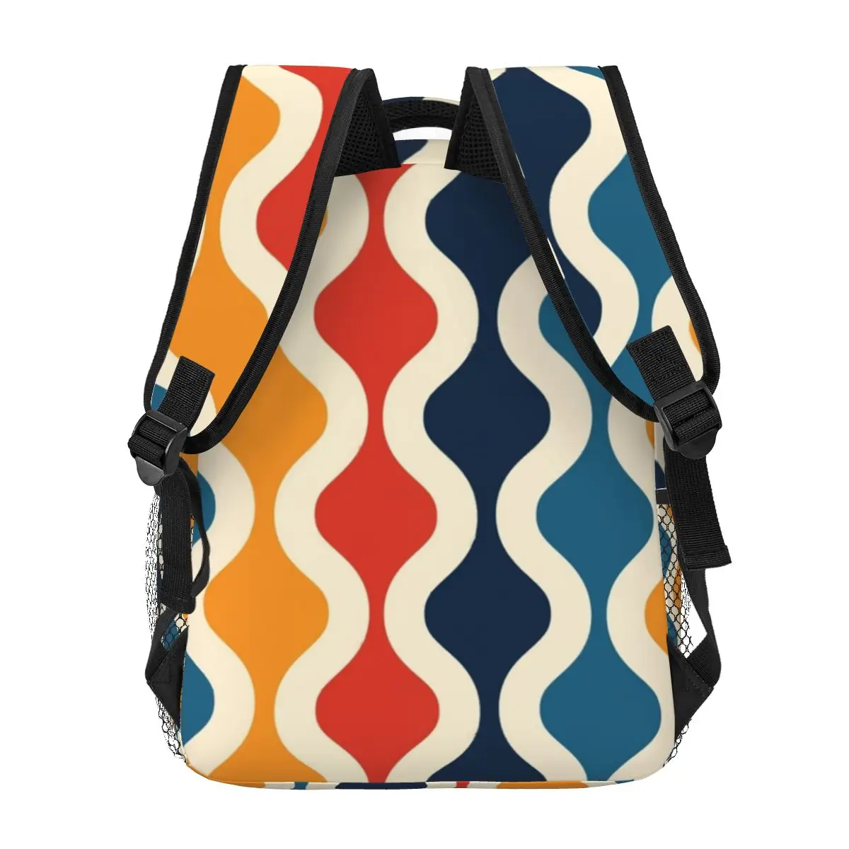 Groovy-mochila inspirada en los años 70 para niños y niñas, morral escolar de dibujos animados, bolso de hombro de gran capacidad