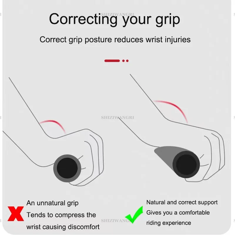 Empuñaduras cortas para manillar de bicicleta, mangos de goma integrados, reposapiés para ciclismo de montaña, BMX