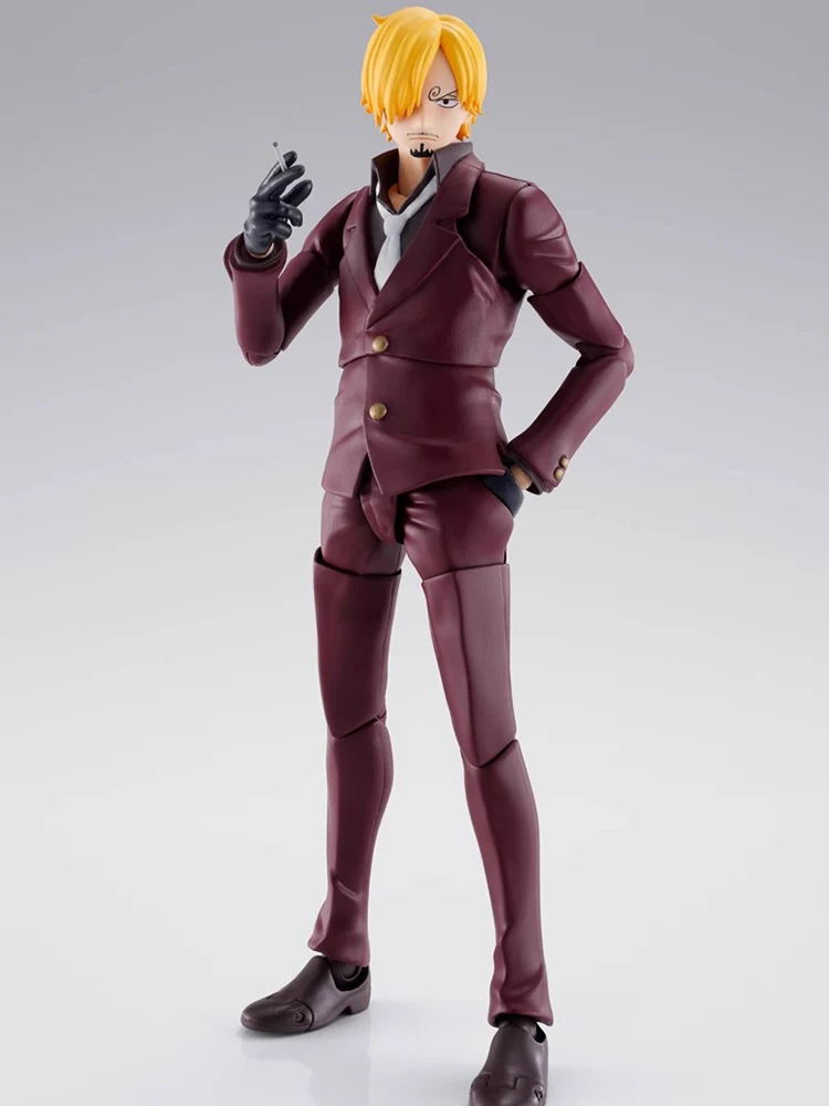 Bandai-figuras de acción originales de One Piece, Kit de Anime, Sanji The Raid On Onigashima Garage, Sh Figuarts Shf, One Piece, modelo de juguetes, regalo