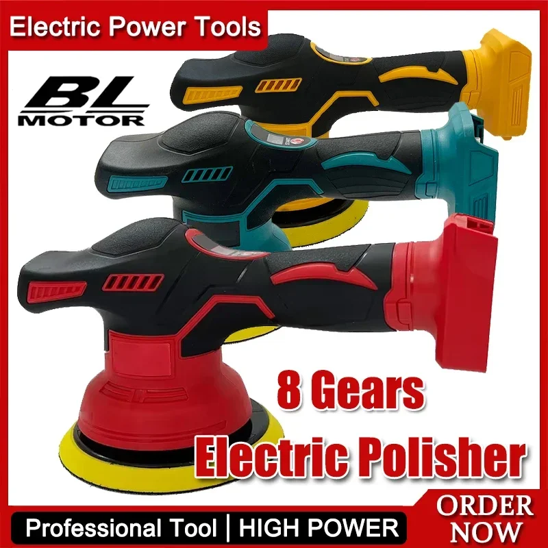 Cordless Polisher 8 Gears Digital DisplayElectric Polisher Auto Car Waxing Polishing Machine For Makita For Dewalt Fit Milwaukee