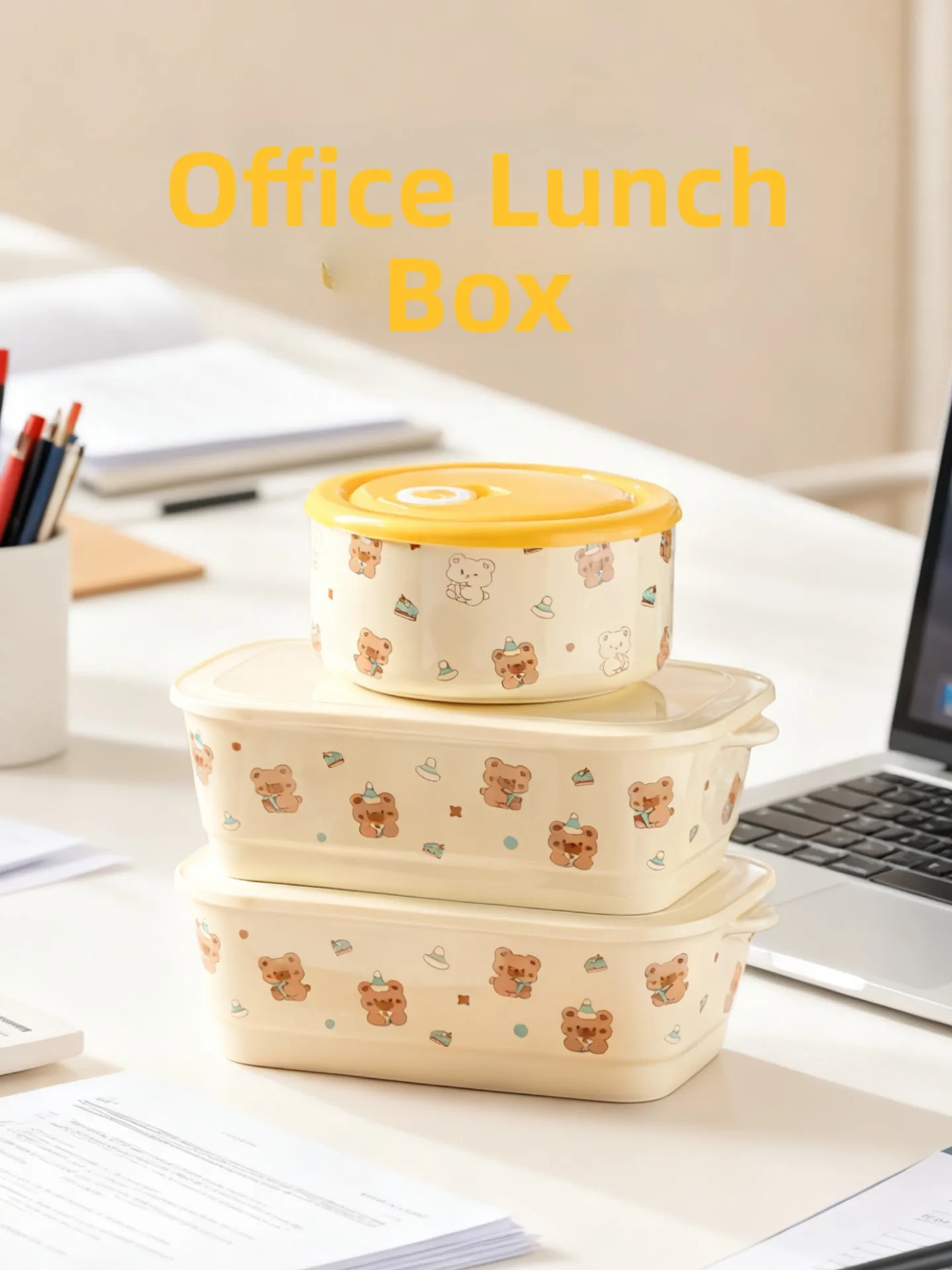 Fiambrera rectangular Cerc con divisores, contenedor de preservación Fren para trabajadores de oficina, tazón de comida, caja Bento, marca china