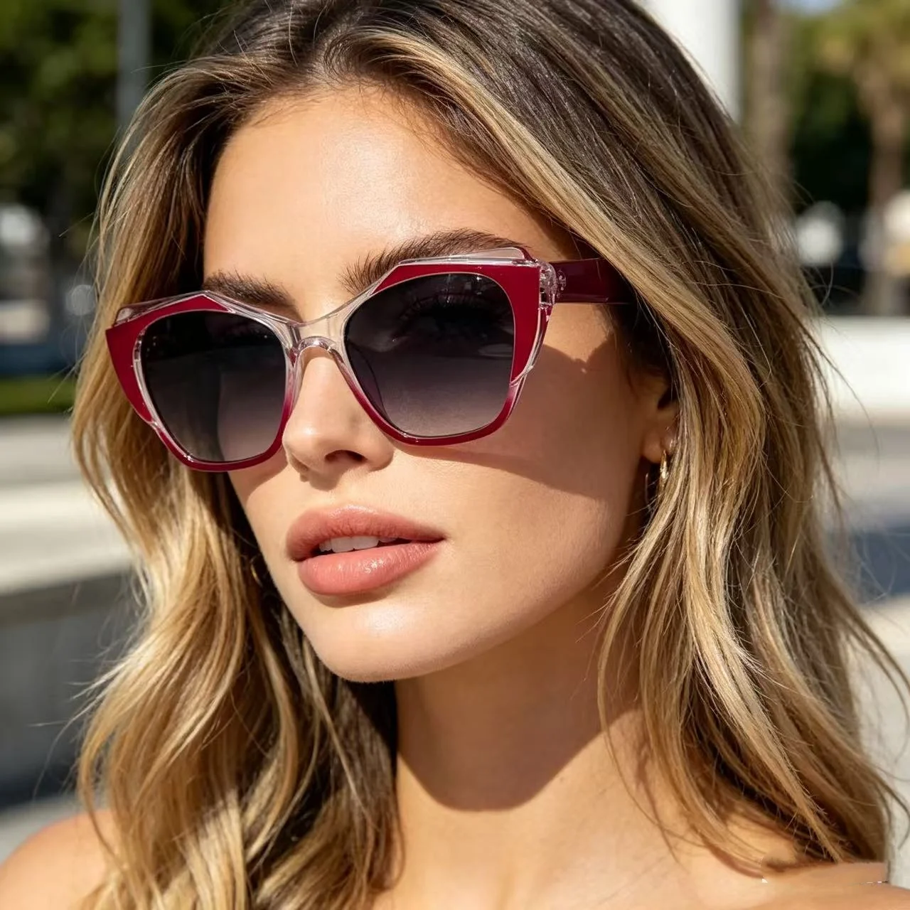 

Y.BBY-X Fashion Cateye Sunglasses for Women Sun Glasses UV400 Protection Retro Shades Designer Style