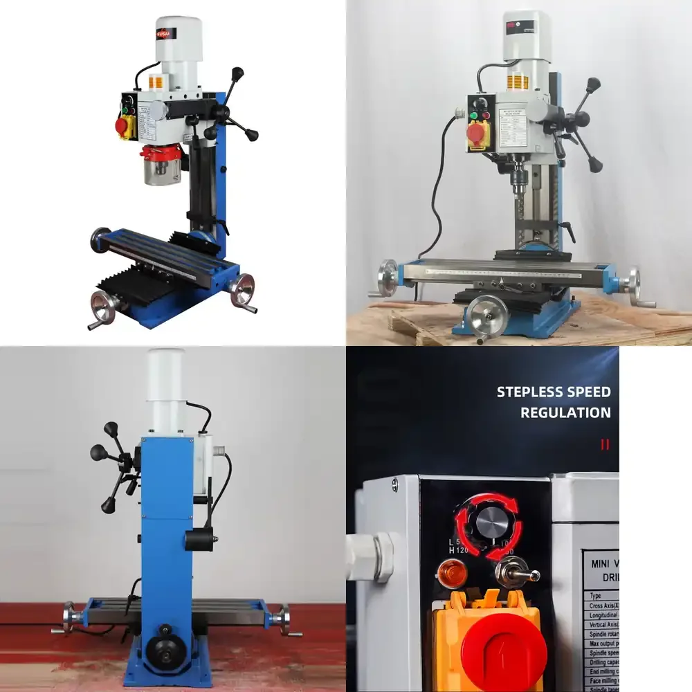 

Mini Drilling Milling DIY Vertical Metal and Tapping Machine 9512 for Home Use with 220V Motor Core Components