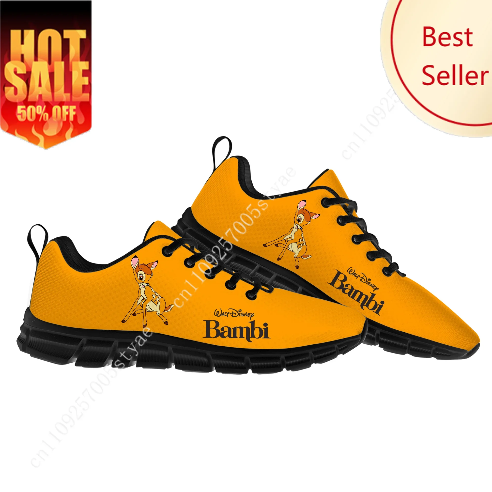 

Bambi Sports Shoes Disney Cartoon Decorate Sneakers Design Your Photo Logo Text Party Holiday Gifts Custom Shoe