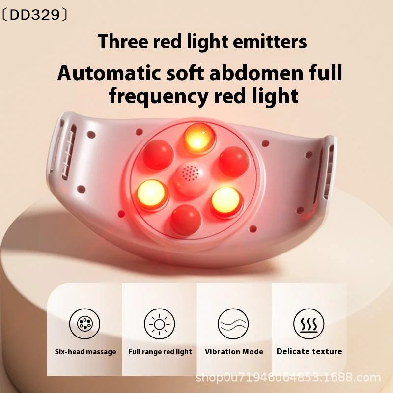 Automatic Heated Abdominal Massager Vibrating Rechargeable Wireless Massager Belt For Waist Back Warm Compress Slimming〔DD329〕