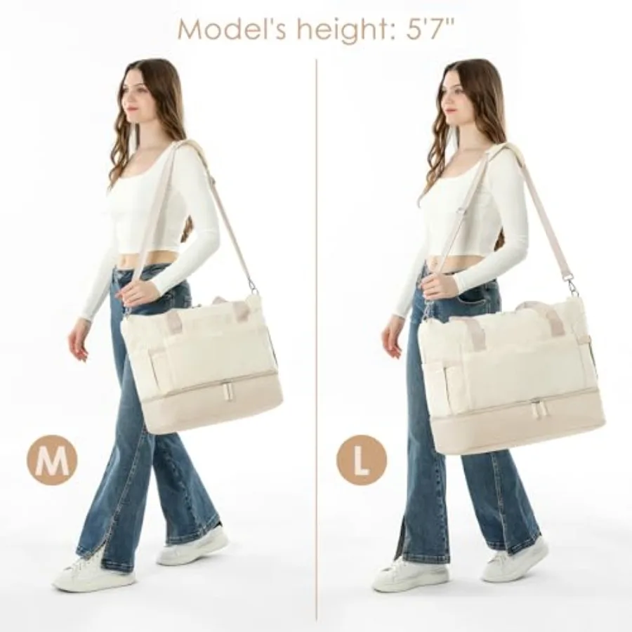 Gym Bag for Women, Personal Item Travel Bag with Shoes Compartment for Trip Weekender Overnight Duffel Bag with Wet Pocket, Hos view 6