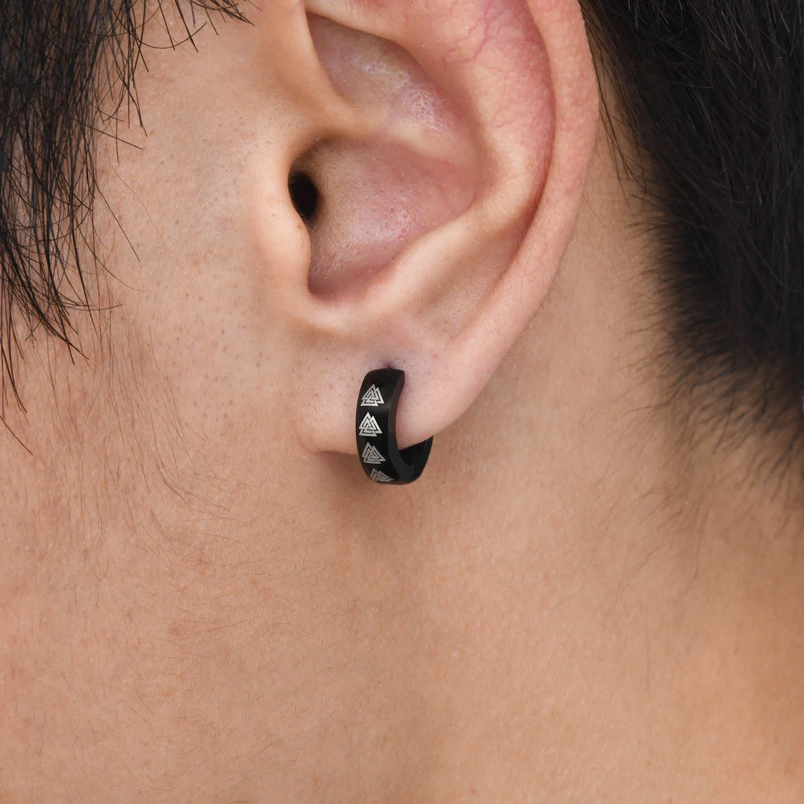 VAINON】Destroyed Half Hoop Pierce右耳 Amazon.com: Homxi Black