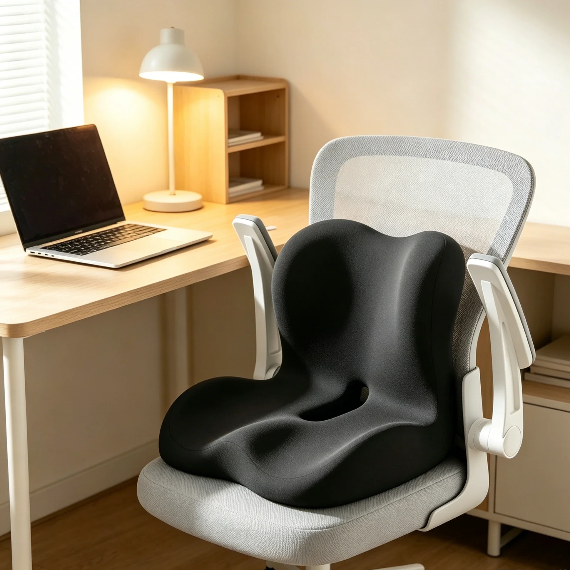 Memory Foam Cushion Interior Accessories Pillow Car Seat Waist Pillow Lumbar Support Office Pillow Chair Cushion Stress Relief