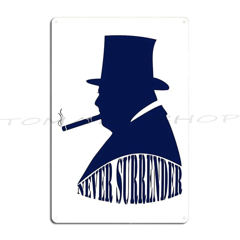 Winston Churchill Quotes Metal Plaque Poster Wall Mural Wall Mural Decoration Garage Decoration Designing  Tin Sign Poster