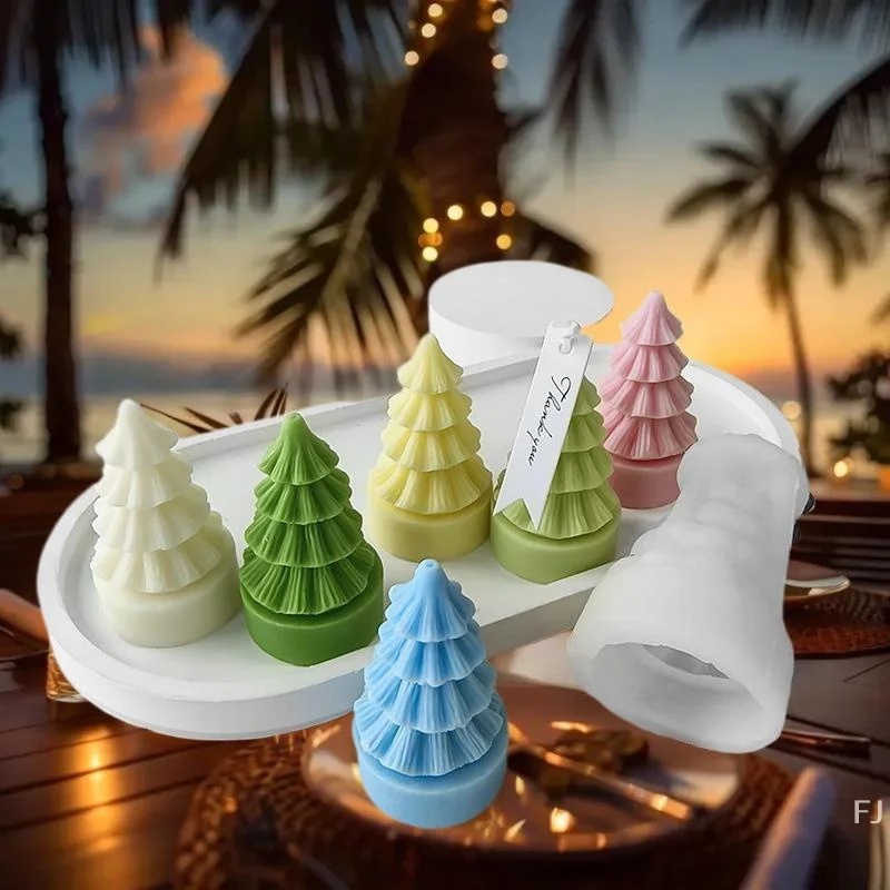 

[YU]DIY Mini Christmas Tree Silicone Mold Handmade Aroma Candle Plaster Resin Ornaments Molds Soap Candle Making Supplies
