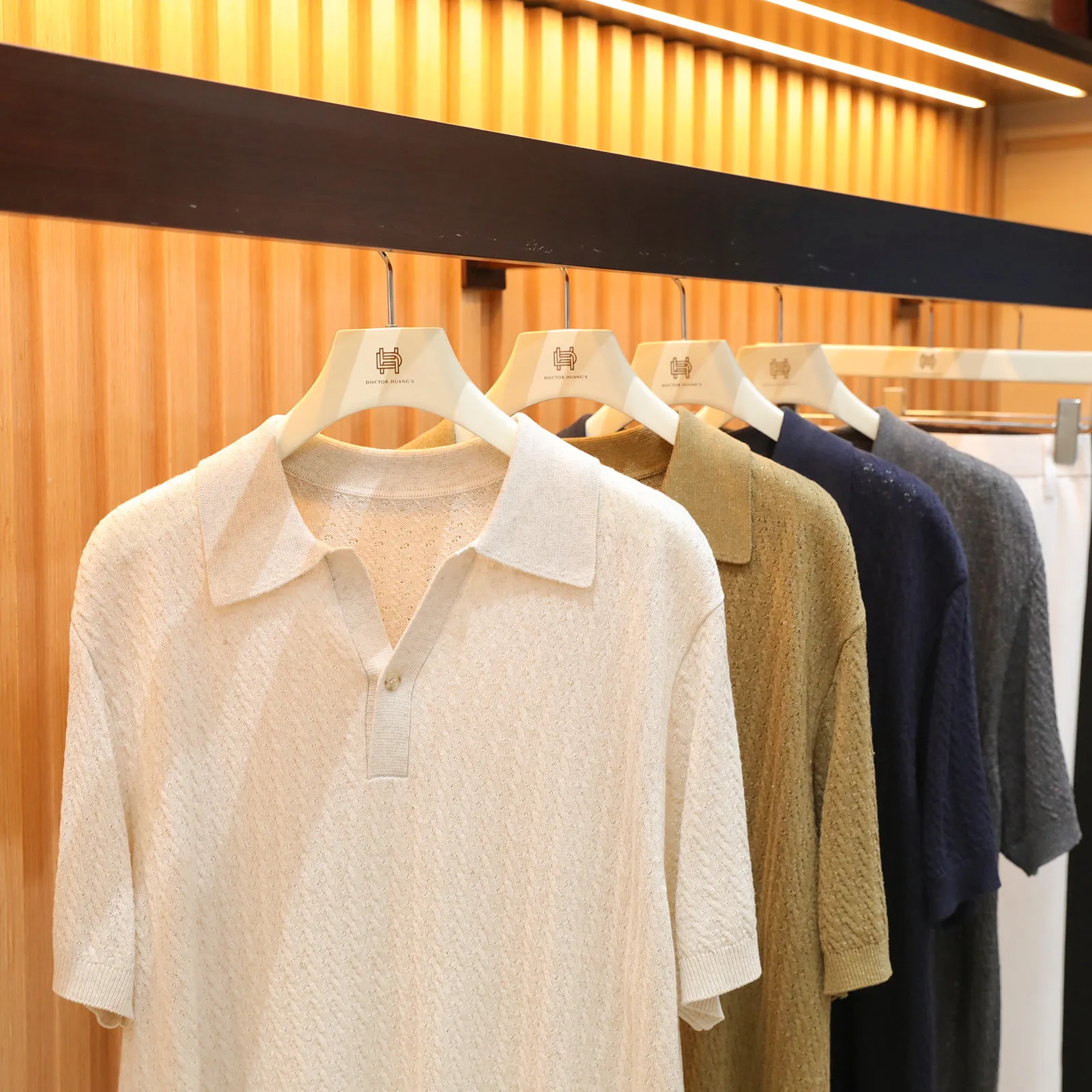 Italian luxury 2026 summer new old money wind linen twist knitted short-sleeved POLO shirt