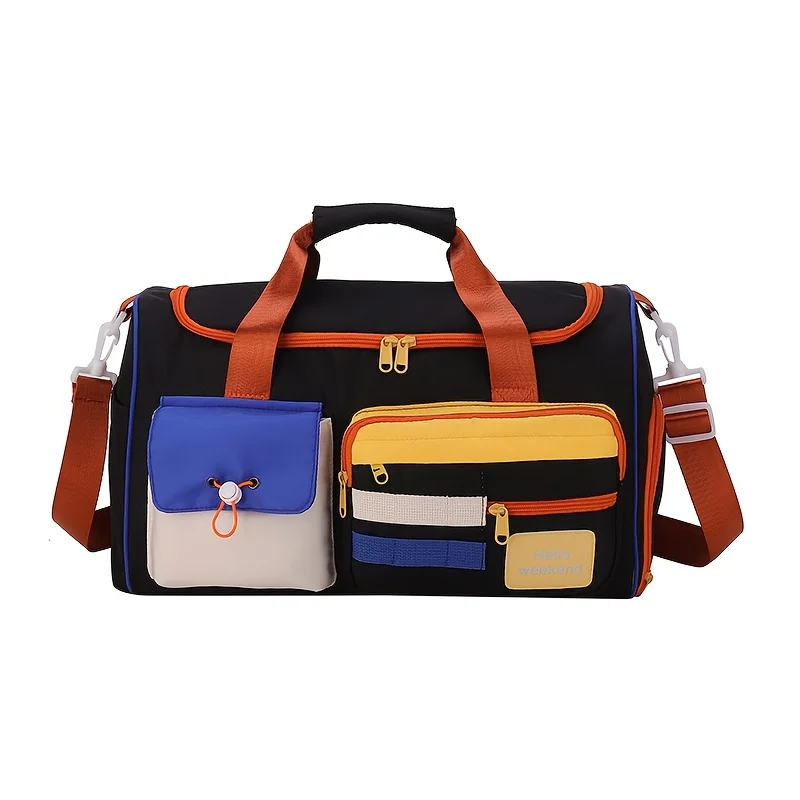 

Large Color-Block Crossbody Bag. Lightweight, Durable & Adjustable Strap. Perfect for Travel, Fitness & Gifts. Shop Now!