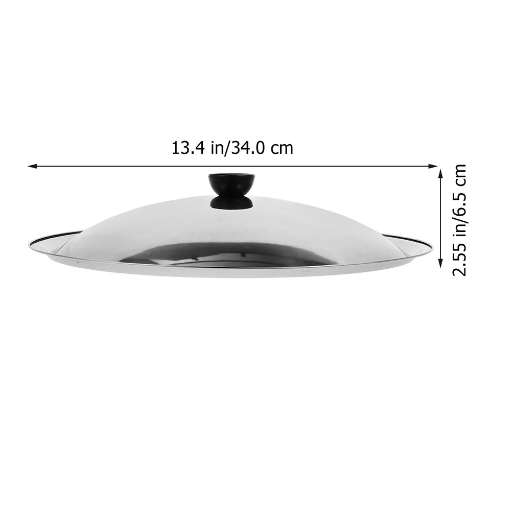 

2pcs StainlessSteel PotLid UniversalFrying ReplacementSkillet Set Dad RoundDome CookwarePart