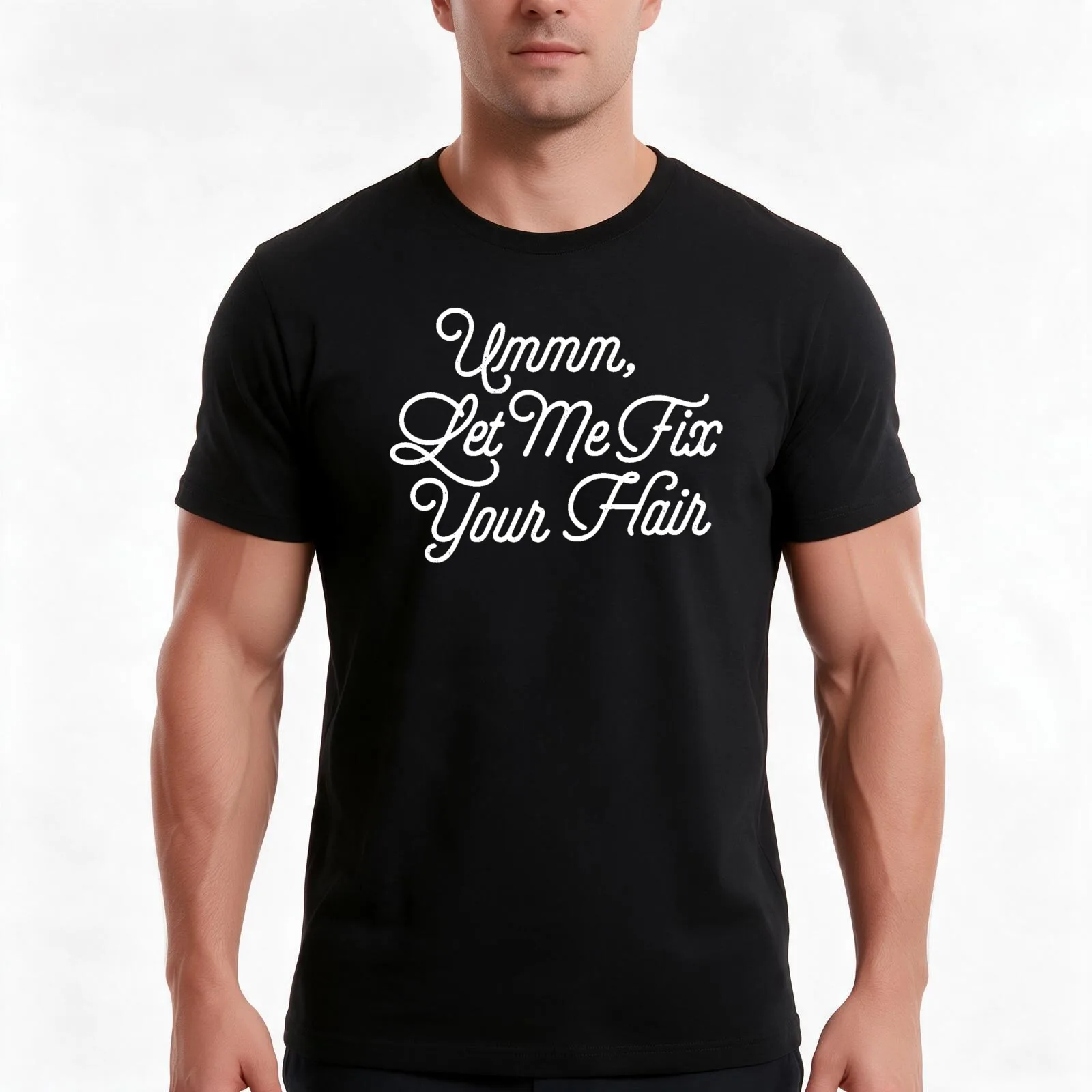 Let Me Fix Your Hair Funny Stylist Saying T-Shirt, Summer Casual Cotton Tee, Oversized Streetwear Tops, Vintage Graphic Print