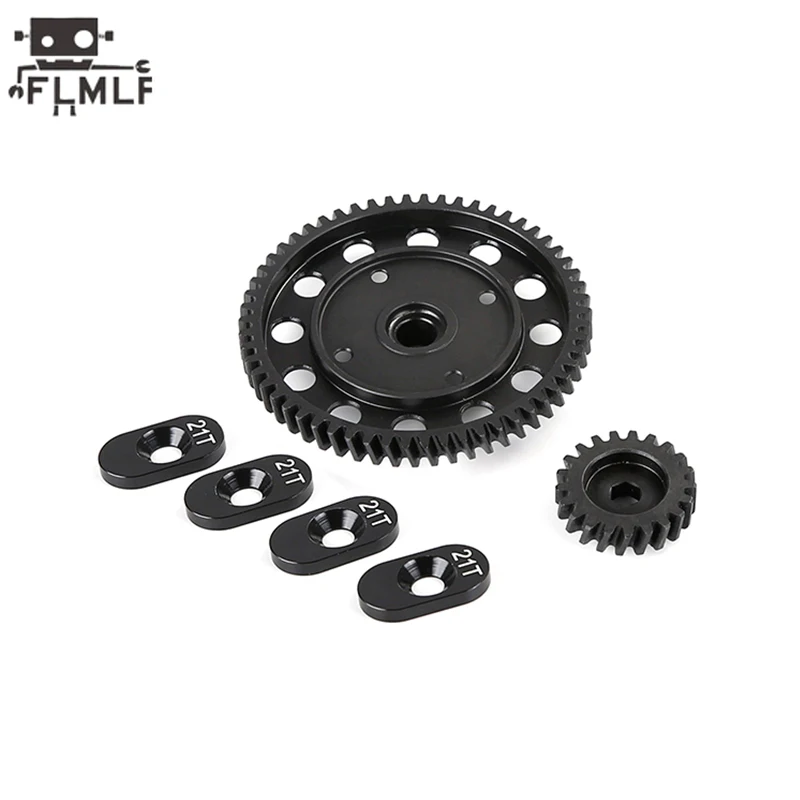 Rc Car Metal Medium-difference High-speed Helical Gear 58T/21T Kit Fit 1/5 Losi 5ive-t Rofun Rovan LT King Motor X2 Truck Parts