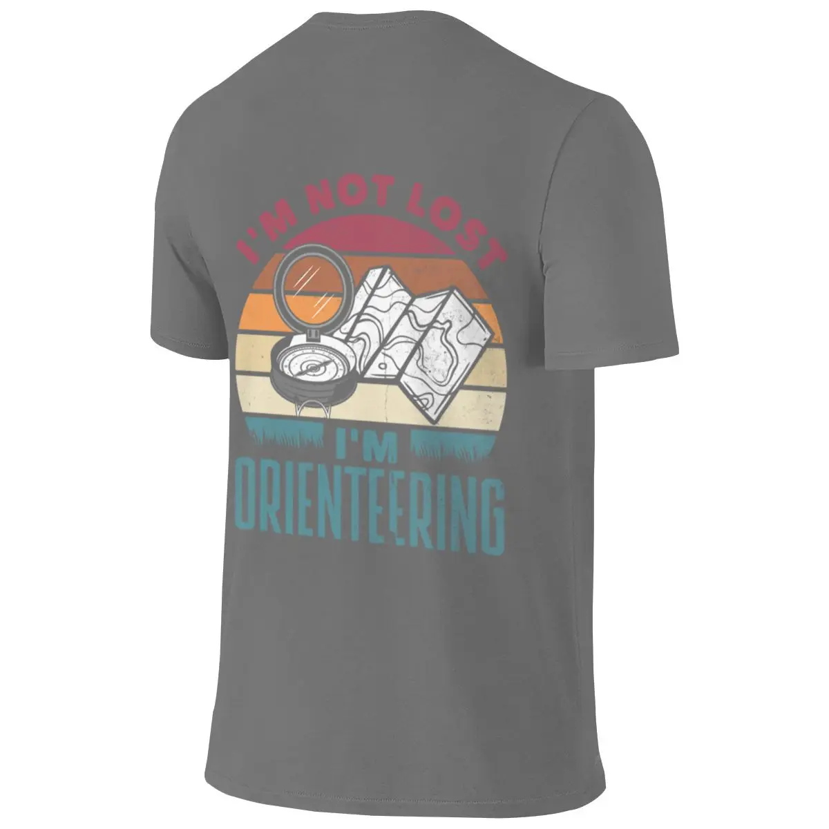 Orienteer Runner Running Orienteering Home Reversible T-shirt Japanese Street Double Edging Basic Tee