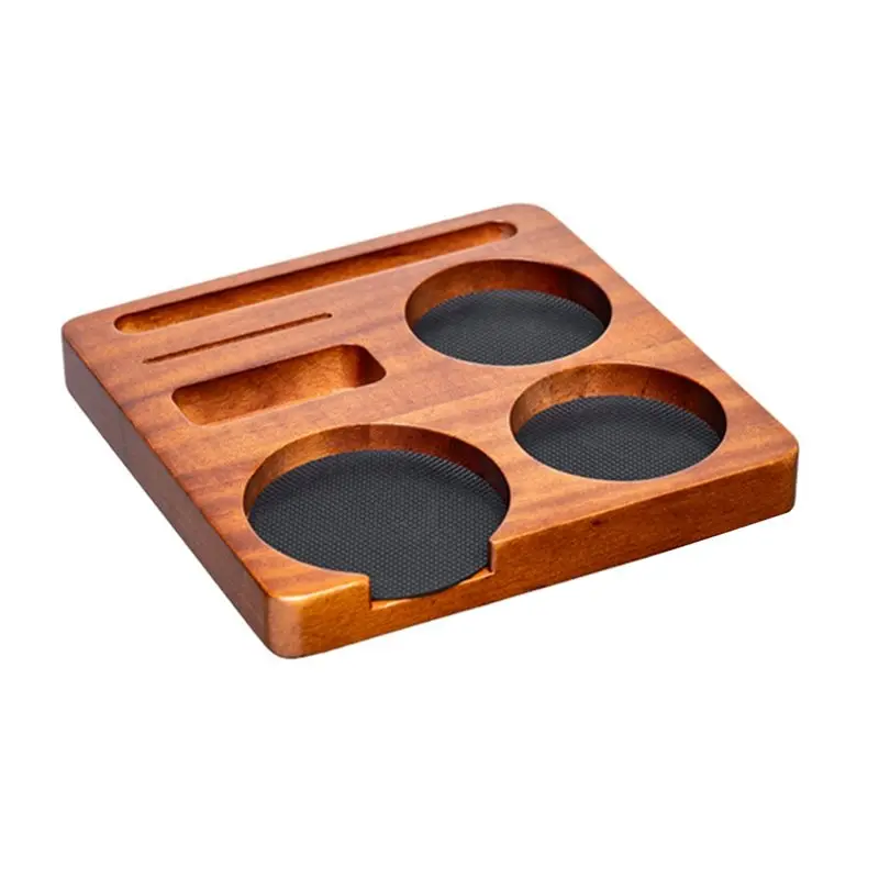 

ABBN-For 51Mm For 58Mm Handles Compatible Coffee Tamper Station With Wood Base And Portafilter Holder Espresso Tool Epsresso