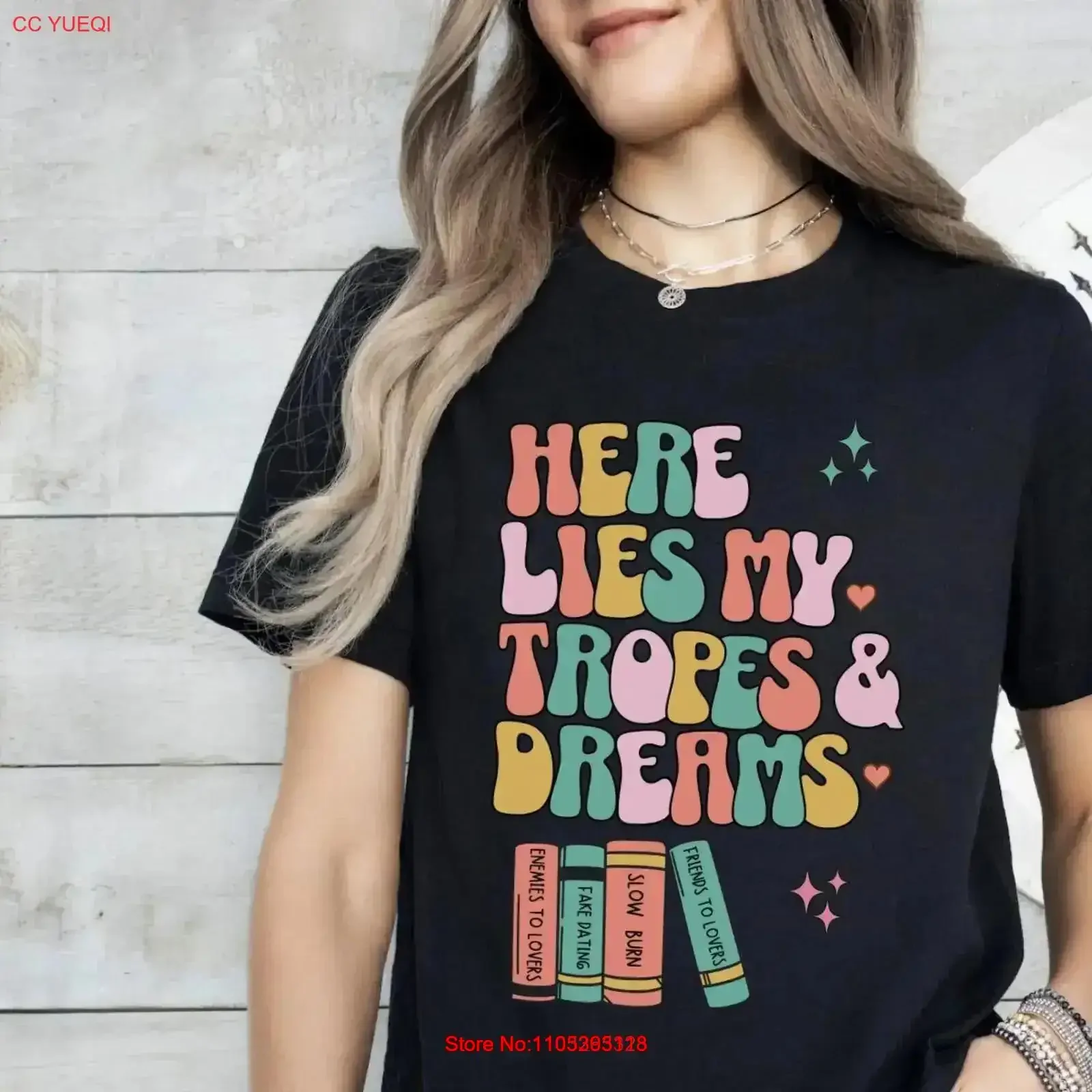 Bookish Book Tropes T Shirt SmuT Reader Spicy Romance Books Enemies to Lovers Fake Dating Slow Burn Friends vintage Washed