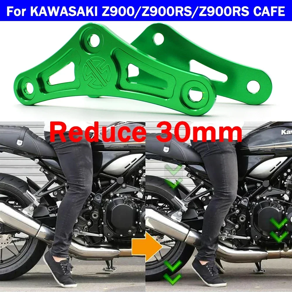 Motorcycle Rear Link Kit Lowering 30mm For KAWASAKI Z900/Z900RS/Z900RS CAFE 2017-2023 Suspension Reduce Linkages CNC Accessories