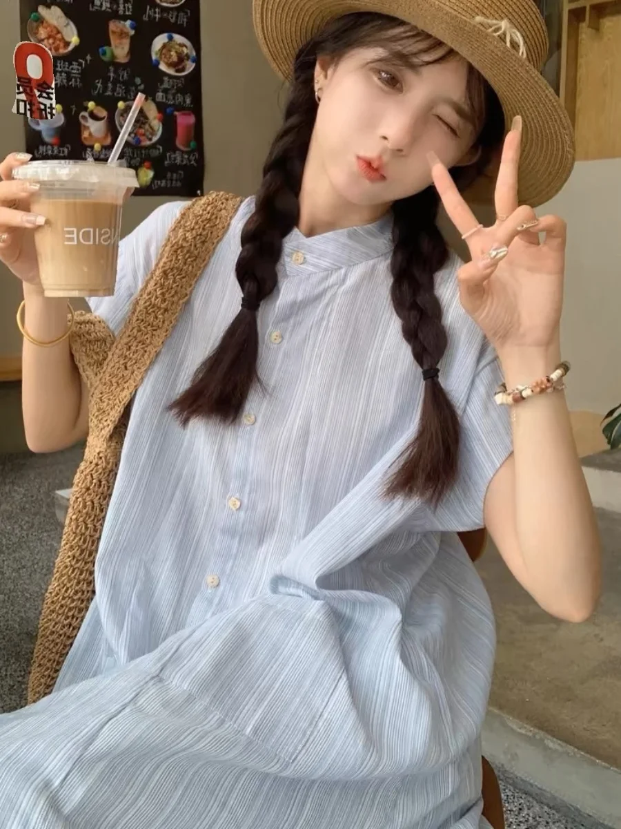 

Sweet Japanese Sle Layered Summer Outfit Women's 2024 New Striped irt Dr Lace f Skirt Two-Piece Set Faionable Ens...