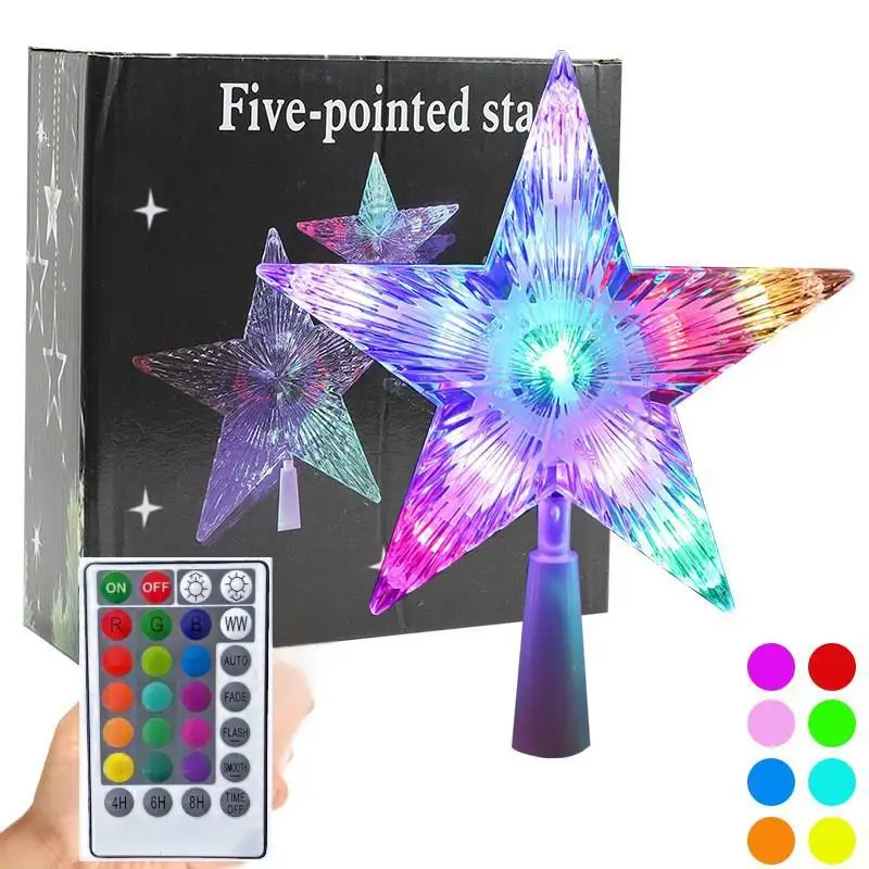 

Christmas Decoration Symphony Tree Top Star Glowing Star Shopping Mall Counter Decoration Pentagram Window Arrangement