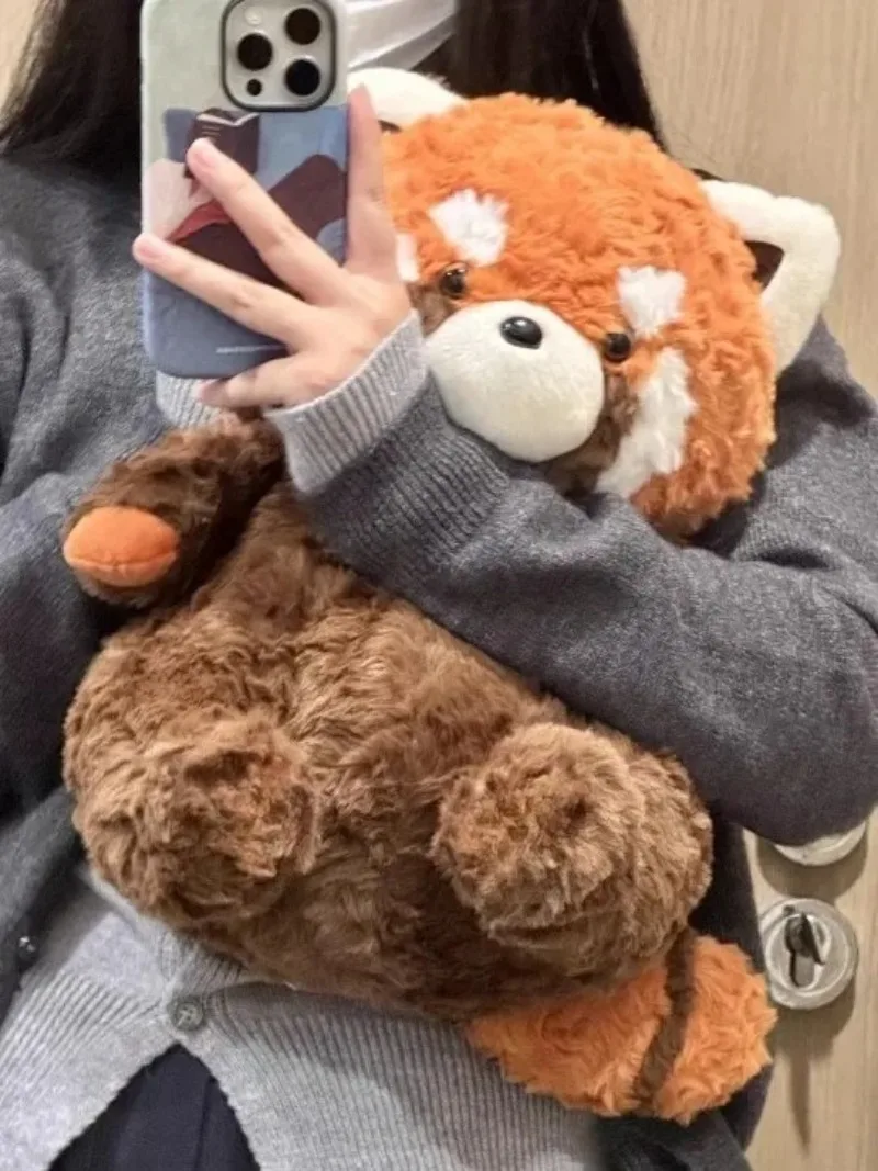 Niedliche Plüsch-Waschbär-Spielzeuge, weiche Kuscheltiere, weiche Puppe, flauschiger roter Panda, Waldtiere, Kissen, Kinder, Baby, Geburtstagsgeschenk – Detail 6