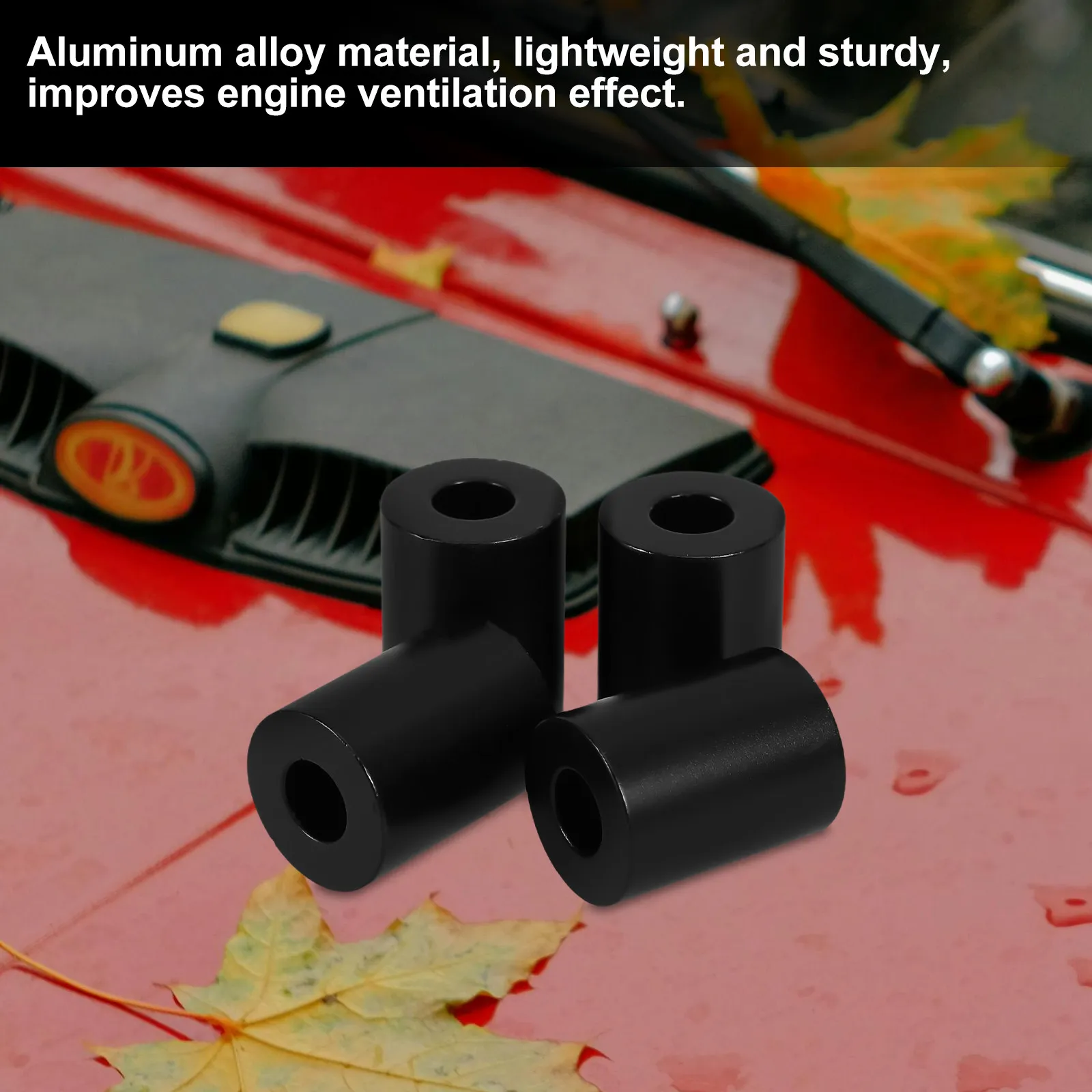 

4 Pcs Car Collision Pad Protector Anti-collision for Side Body Shock Absorbing Silicone Black Damping