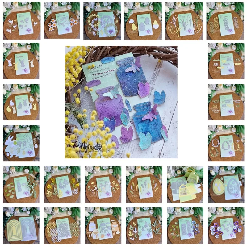Matrices de découpe en métal, Fragment oriental, colombes, Miracle, vacances brillantes, lapin, fleur, timbres en Silicone, pochoir de Scrapbooking, Album Photo