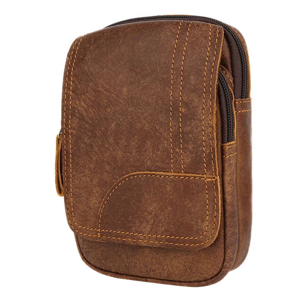 

Men Waist Bag Outdoor Sports Pouch Lightweight Durable High quality Zippers Retro Design Travel Hiking Camping Picnic