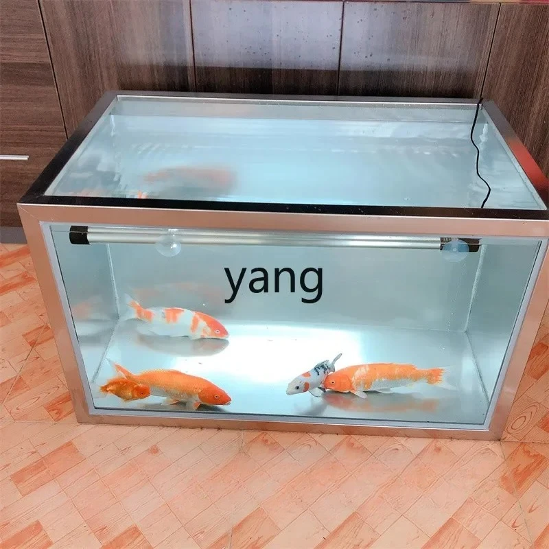 LH ，stainless steel large glass ornamental fish tank aquarium fish turtle pool