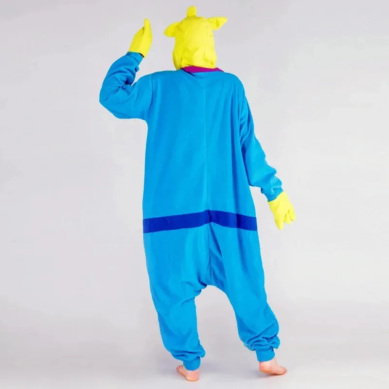 

★Halloween Cosplay Costume Jumpsuit Pajama 3 Eyes Alien Cartoon Onesie Polar Fleece Sleepwear Chris♥ All corners of the country